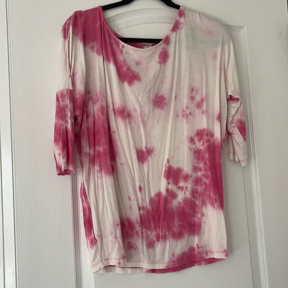 Pink tie dye top